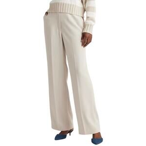 Quince Women’s  Size 8 / 32 Stretch Crepe Trouser Pants Sand 3855-U